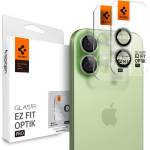 Spigen 2 броя стъклени протектор за камера на iPhone 16 / 16 Plus / 17 от Spigen Optik Pro Glas. TR. Ez Fit - Green (8800283312614)
