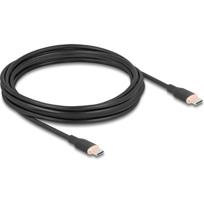 Delock USB 2.0 кабел USB Type-C щепсел - щепсел PD 3.0 60 W 4 m черен Силикон