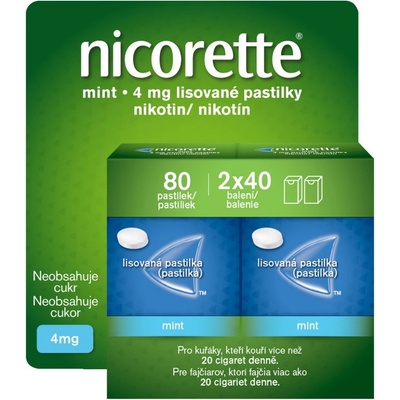 Nicorette Mint 4 mg pas.ocp. 80 (2x40)x4 mg