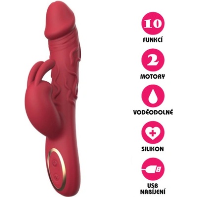 VšeNaSex.cz Silikonový USB Swan Rabbit červený