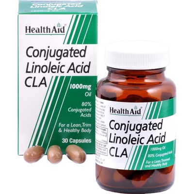 HEALTHAID Хранителна добавка Линолеова киселина, Health Aid CLA (Conjugated Linoleic Acid) 1000mg, 30caps