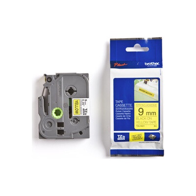 Páska BROTHER TZS621 Black On Yellow Adhesive Tape