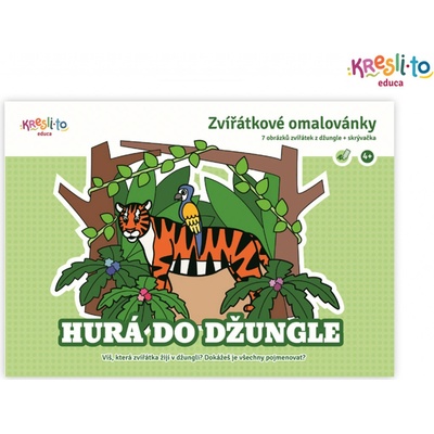 kresli.to Zvieratkové omaľovánky Hurá do džungle