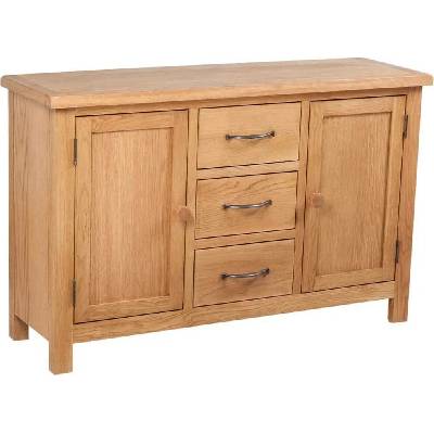 vidaXL 11461.241677 příborník Se 3 Zásuvkami 110X33,5X70 Cm Masivní Dubové Dřevo