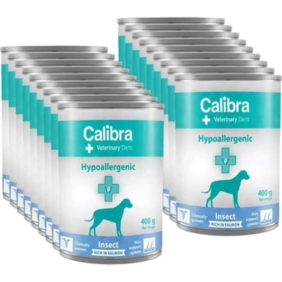 Calibra Veterinary Diets Dog Hypoallergenic Insect & Salmon 18 x 400 g