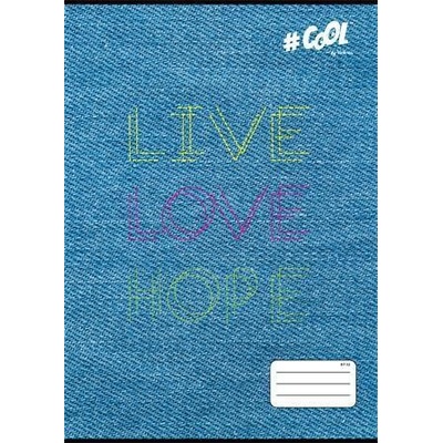 COOL BY VICTORIA Sešit Live love hope 87 32 A4 čtverečkovaný
