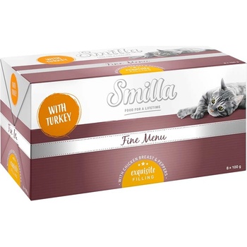 Smilla Fine Menu s náplňou morčacie s kuracími prsiami a paprikou 8 x 100 g