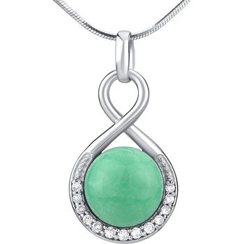 SILVEGO strieborný prívesok s prírodným Jadeitom JST14709JA