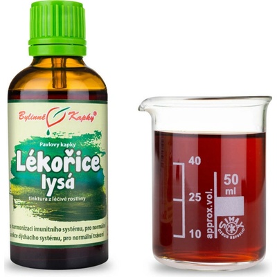 Sladké drievko lysé kvapky tinktúra 50 ml
