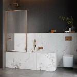 Radaway Параван за вана Radaway Modo F SL PNJ II, матирана медно-прозрачна, 70x150 см, 8 мм стъкло, ляв (10406070-93-01L)