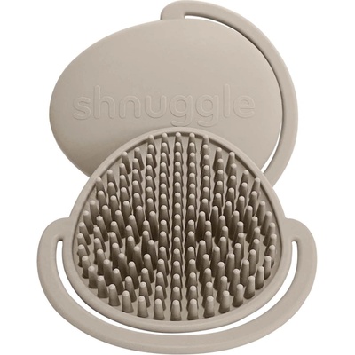 Shnuggle detská silikónová kefka taupe