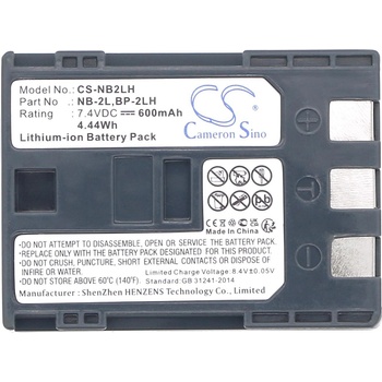 Image 1 of Cameron sino Батерия за фотоапарат /камера CANON NB2LH LiIon 7.4V 600mAh Cameron Sino (CS-NB2LH)
