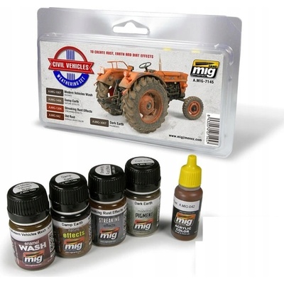 Cosmic Group Sada barev Mig Jimenez Weathering Set Civil Vehicles 7145