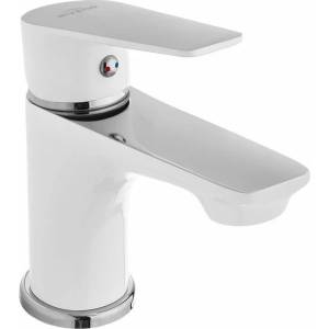 INVENA Смесител за умивалник Invena Dokos хром-бял (BU-19-002-V)