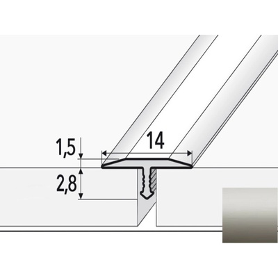 Effector C54 Prechodový profil INOX 2,7 m