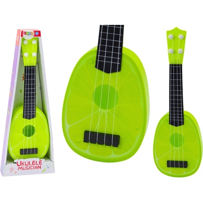 Shumee Ukulele pro děti mini kytara 4 strunné ovocná limetková zelená 15