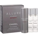 Kozmetické sady Chanel Allure Homme Sport Eau Extreme EDT plniteľný 20 ml + EDT náplň 2 x 20 ml pre mužov darčeková sada