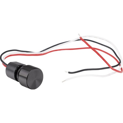 Otočný stmívač LED pásku pro montáž do profilu, černá barva, max. 4A, IP65