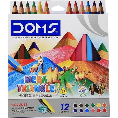 DOMS Mega Triangle Комплект цветни моливи 12 бр (N80443)