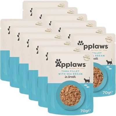 Applaws s tuňákem a mořským ďasem ve vývaru 12 x 70 g