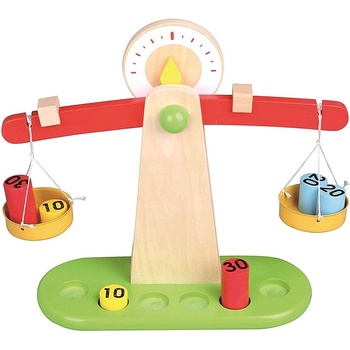 Image 1 of Lelin toys - Детска дървена везна с теглилки