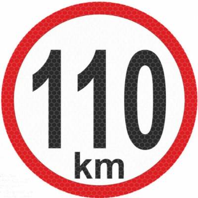 Samolepka reflexná veľká - 110km AutoZulu
