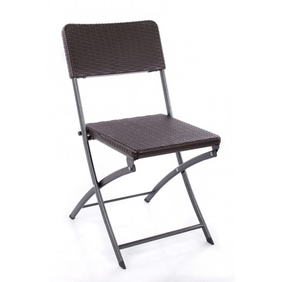 Mira-N HORECANO Сгъваем стол 57x44.5xh80.5 см POLYRATTAN КАФЯВ (YC-041) (0195378)