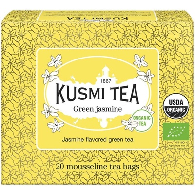 Kusmi Tea Porcovaný bio organický zelený čaj Green Tea with Jasmine 20 sáčků