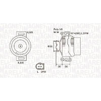 Alternátor MAGNETI MARELLI 063731811010