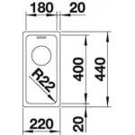 BLANCO Кухненска мивка blanco, andano 180-u (andano 180-u) Мивка за вграждане