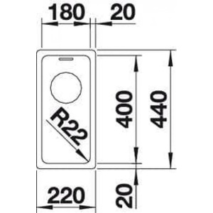 BLANCO Кухненска мивка blanco, andano 180-u (andano 180-u) Мивка за вграждане