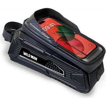 Kryt Držiak Wildman Traveling Bag Bike Frame With Zipper 2L 4 "- 7" M30 Black