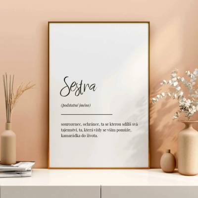 Definice slova ''Sestra'' Velikost: 50 x 70