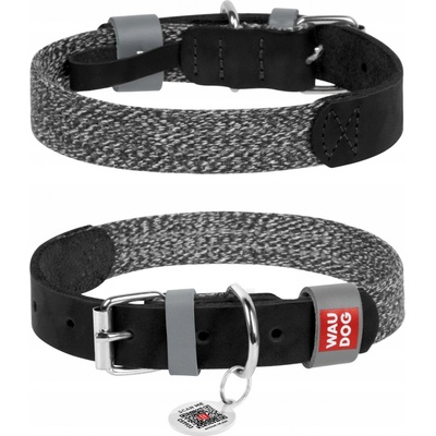 Waudog Classic Dog collar with QR code size