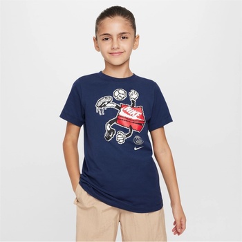 Nike Юношеска футболна фланелка Nike Paris Saint Germain Character Football T-shirt Juniors - Blue