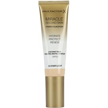 Max Factor Miracle Second Skin hydratační make-up SPF20 02 Fair Light 30 ml