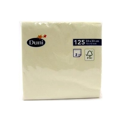 DUNI servítky 2-Ply 33Cm Cream 125ks