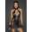 Noir Handmade F238 Short Tulle Dress, Powerwetlook Inserts and Corset Binding M