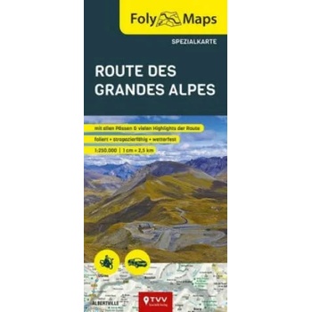 FolyMaps Route des Grandes Alpes 1: 250 000 Spezialkarte