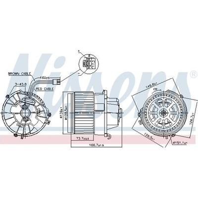 Vnitřní ventilátor NISSENS 87599