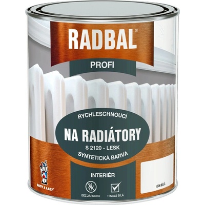 Radbal Profi S2120, speciální barva pro nátěry radiátorů a všech kovových předmětů, odstín 1000 bílá, 4L