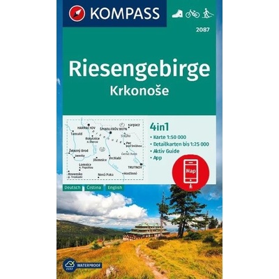 Riesengebirge - Krkonoše - Mapa Kompass 1:50 000 číslo 2087 + průvodce německy - Kompass