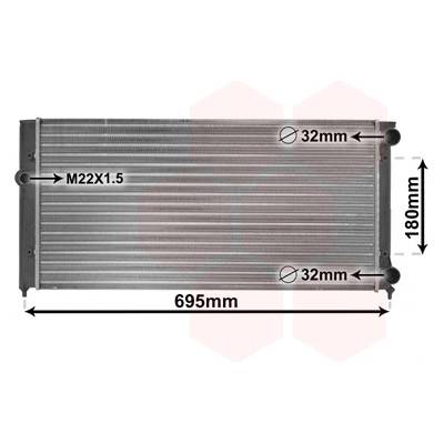Chladič, chlazení motoru VAN WEZEL 58002109