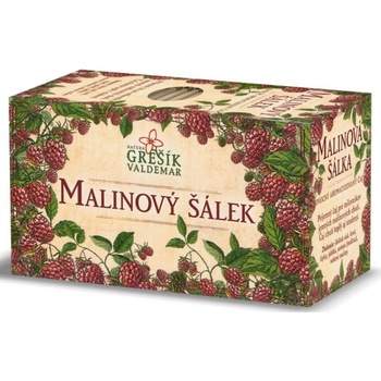 Grešík ovocný čaj Malinový šálek 20 nálevových sáčků