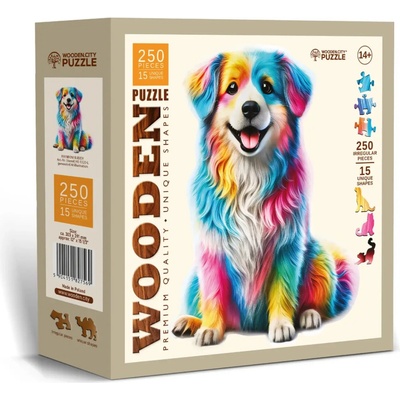 WOODEN CITY Drevené Dúhový pes 250 dielov