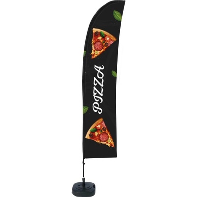 Jansen Display Beach Flag Budget Wind Complete Set Pizza Spanish ECO, 1010 x 4305 mm
