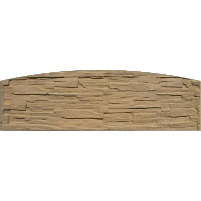 Betonový panel oblouk jednostranný 200x50-66x4,5 cm - štípaný kámen - pískovec