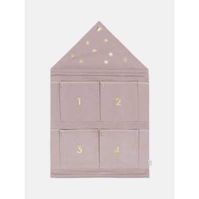 Ferm Living Adventní kalendář House Růžová