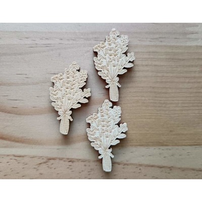 Dřevěná kytice 9 - 2,2 x 3,9cm