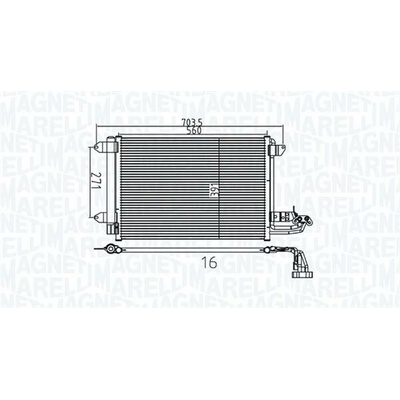 Kondenzátor klimatizace MAGNETI MARELLI 350203737000